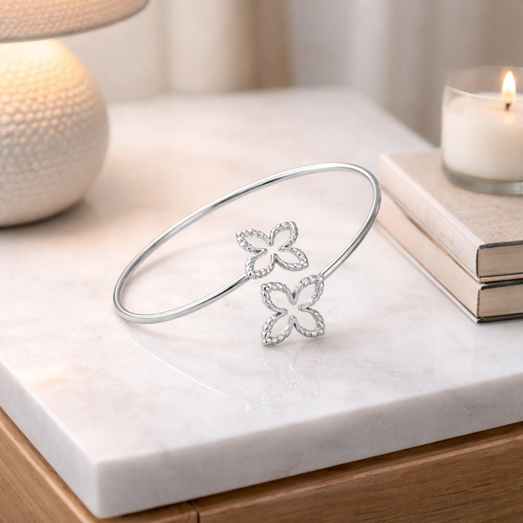 Bracelet Jonc Fleur Élégance
