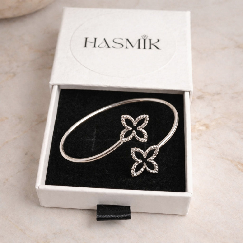 Bracelet Jonc Fleur Élégance