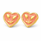Boucles d’oreilles cœur tulipe multicolores