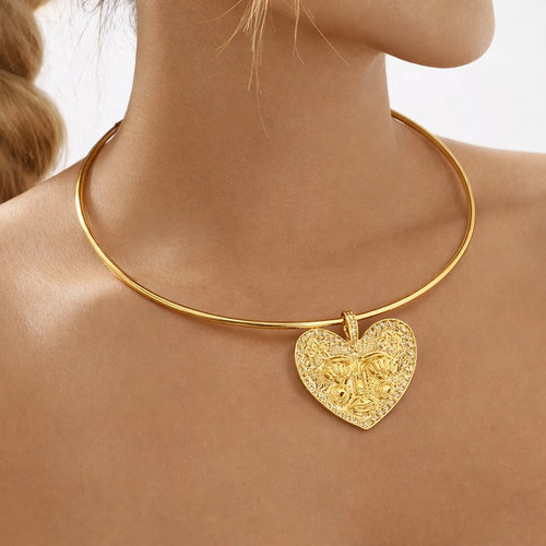 Collier Cœur Sculptée