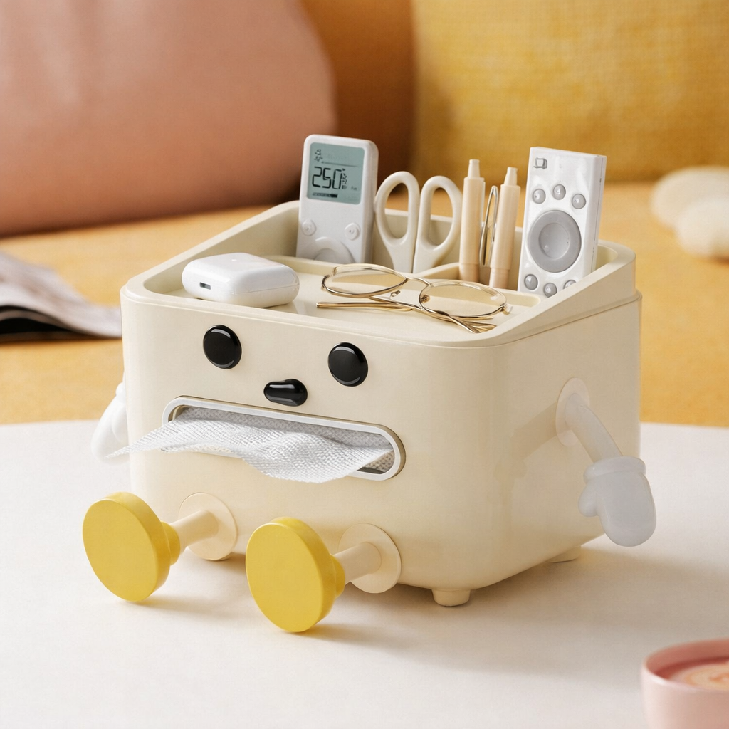 Boîte de Rangement Décorative Crème