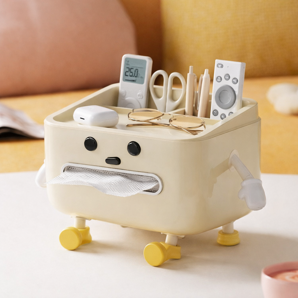 Boîte de Rangement Décorative Crème