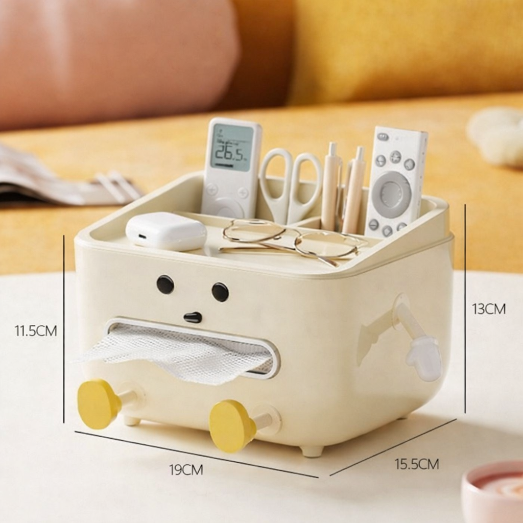 Boîte de Rangement Décorative Crème