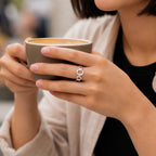 Bague Ajustable Argentée – Cercles Entrelacés