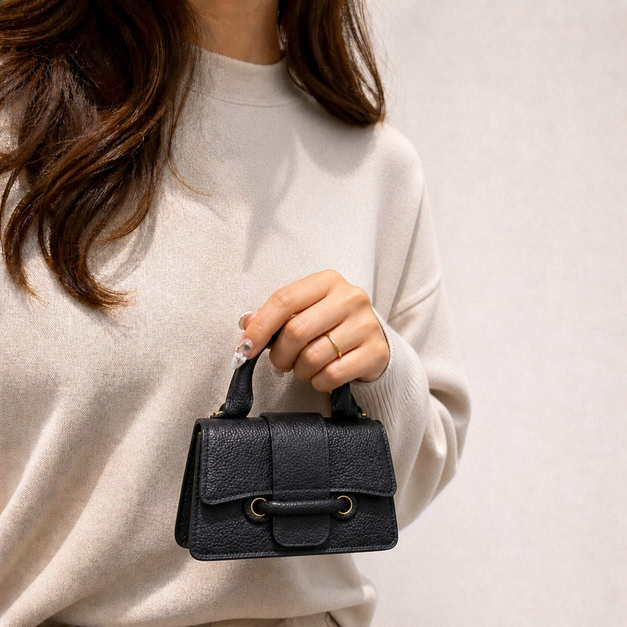 Sac Mini Carré Élégance Structurée