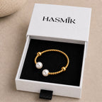 Bague ouverte perles