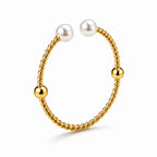 Bague ouverte perles