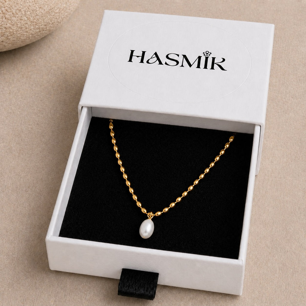 Collier perle doré