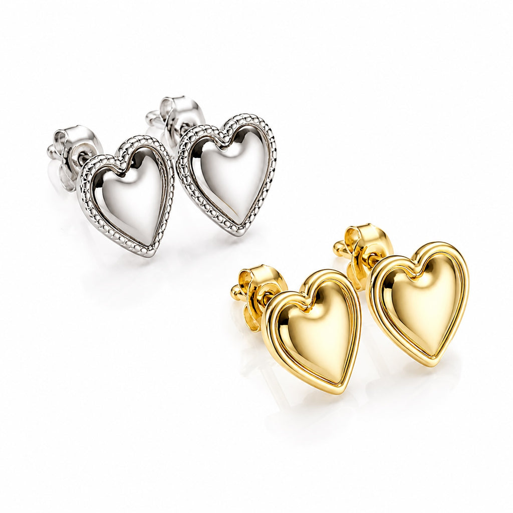 Boucles d’oreilles cœur minimaliste