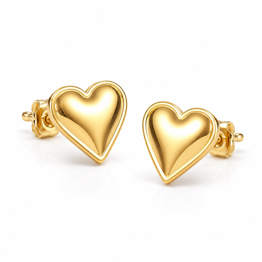 Boucles d’oreilles cœur minimaliste