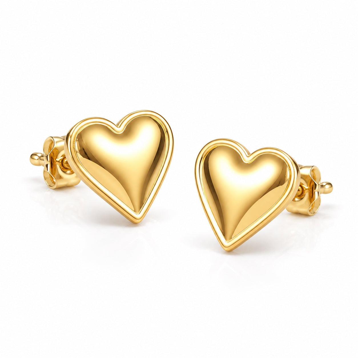 Boucles d’oreilles cœur minimaliste
