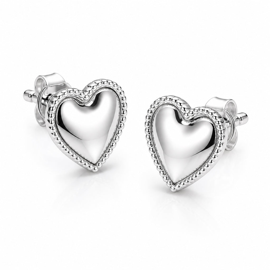 Boucles d’oreilles cœur minimaliste