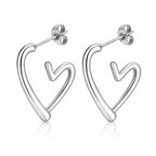 Boucles d’oreilles cœur minimaliste