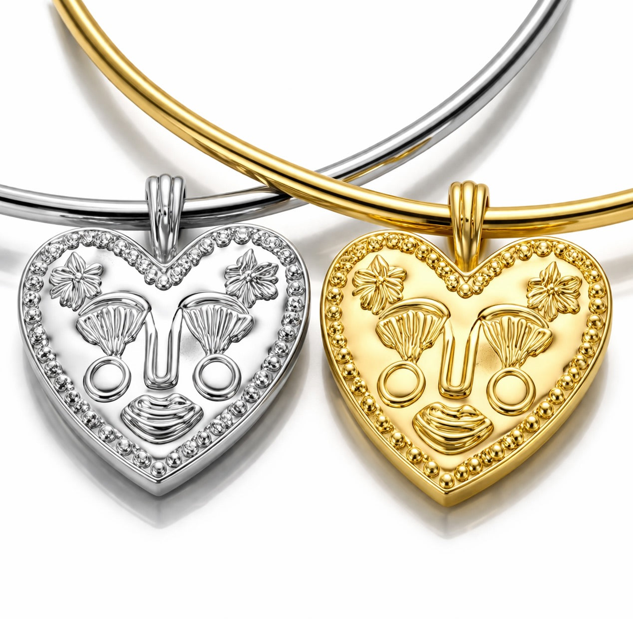 Collier Cœur Sculptée