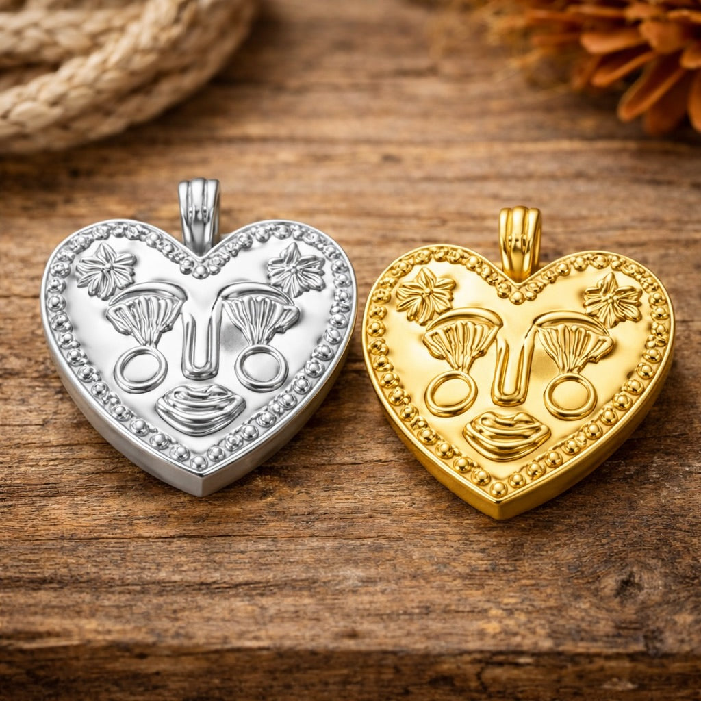 Collier Cœur Sculptée
