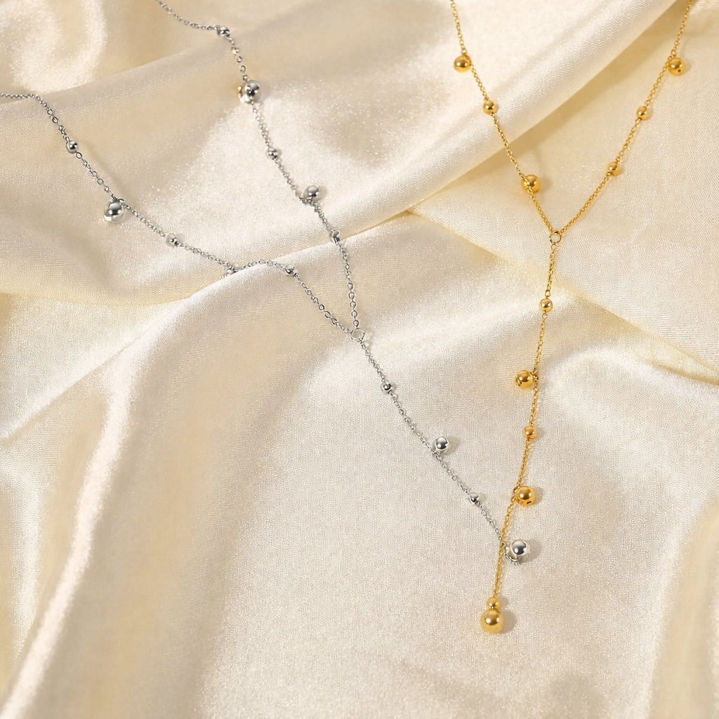 Collier lariat perles