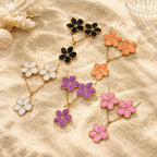 Parure Fleur Dorée Colorée