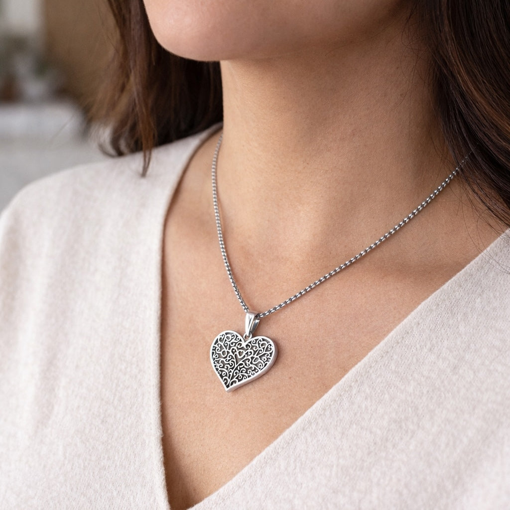 Collier Cœur Sculpté