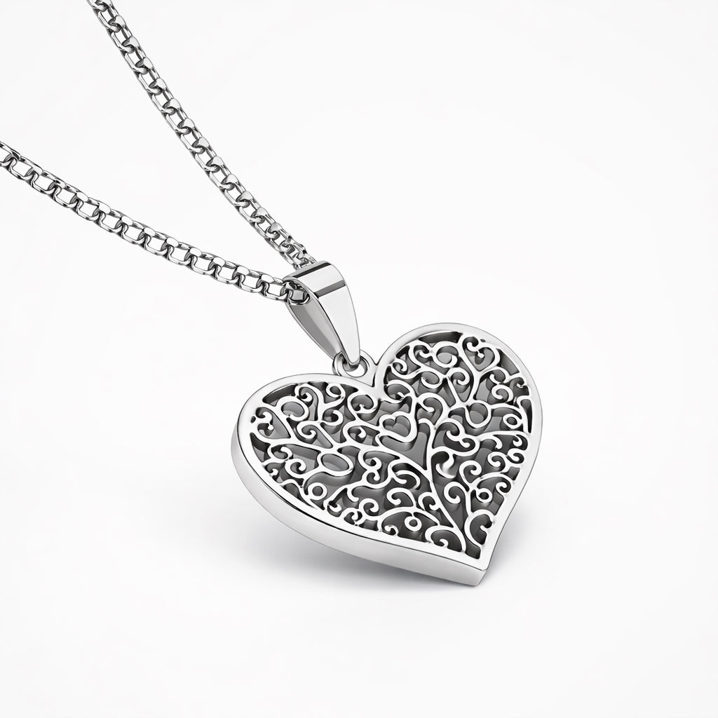 Collier Cœur Sculpté