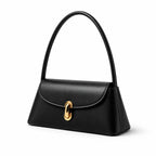 Sac Épaule Structuré Fermoir Doré noir