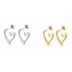 Boucles d’oreilles cœur minimaliste